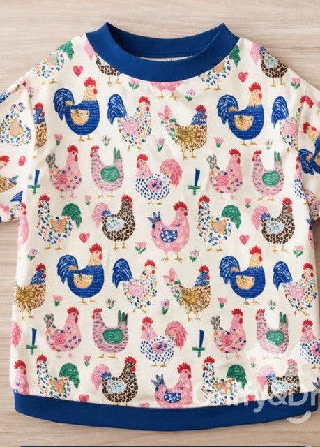 Chicken Print Dog Shirt